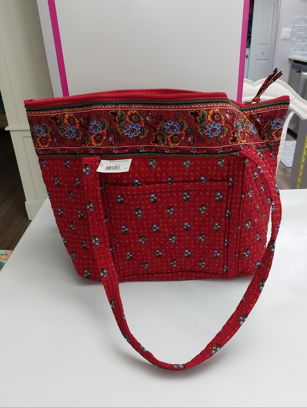 Vera Bradley Miller Tote Vintage Provincial Red NWT